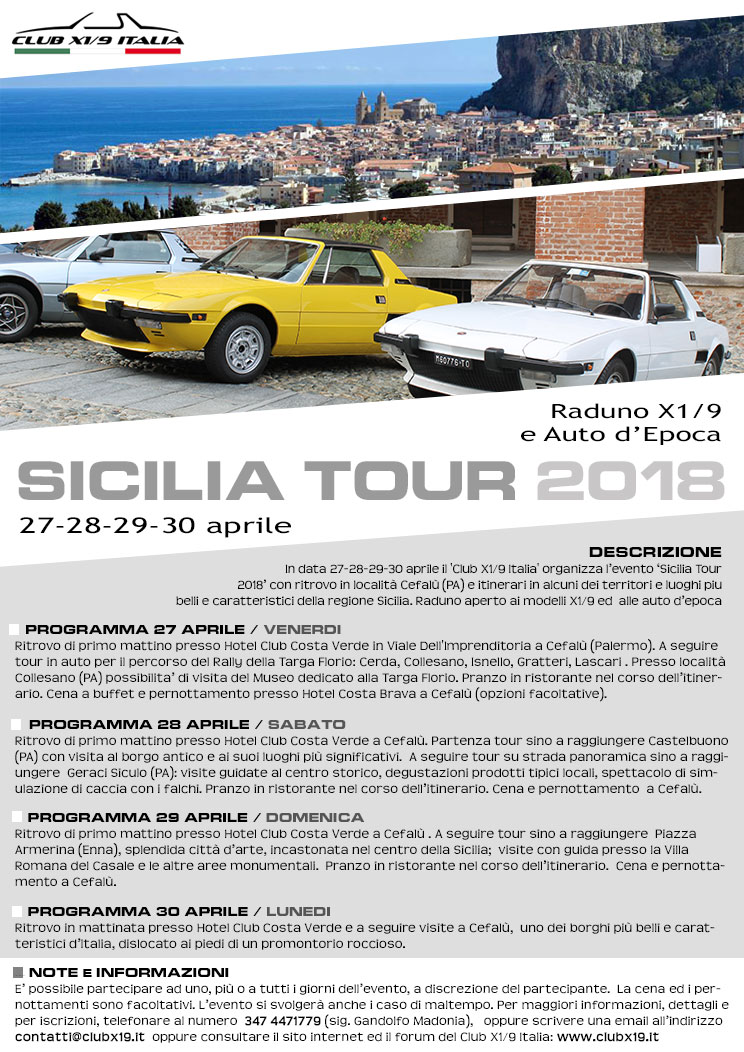 X1/9 Sicilia Tour