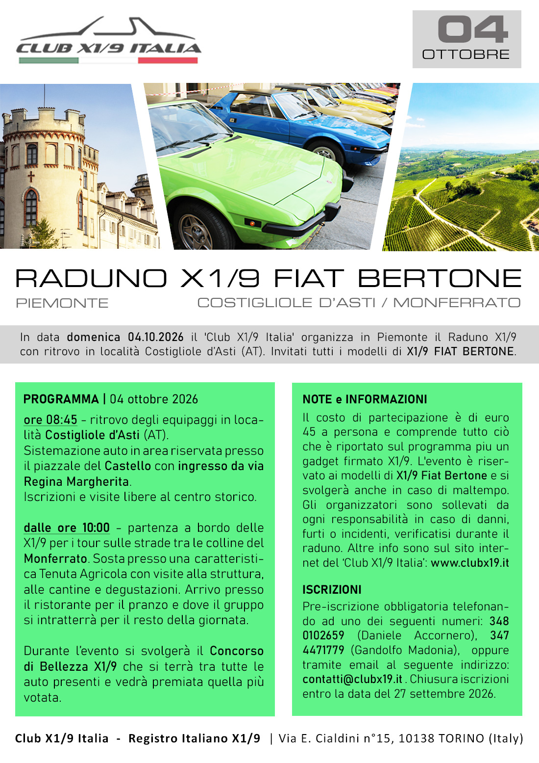 X1/9 Raduno